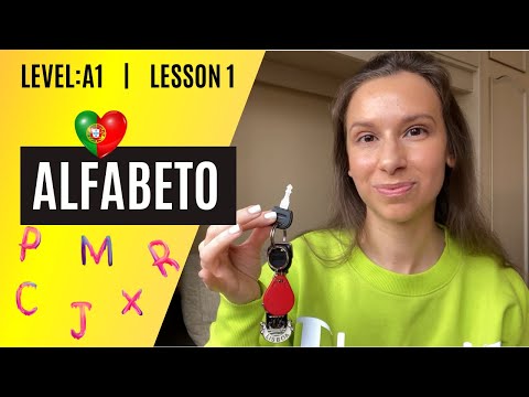 European Portuguese Alphabet with pronunciation, pictures and examples. Lesson 1