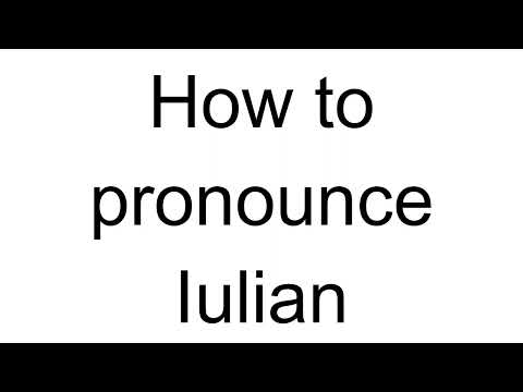 How to Pronounce Iulian (Romanian)