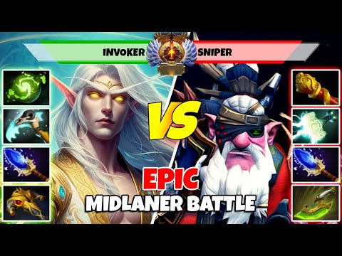 INVOKER (Mid) vs SNIPER (Mid) - Epic Battle Of Immortal Rank Dota 2 Players - Z Dota 2
