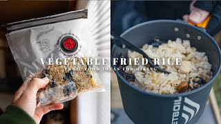 EASY Vegetable Fried Rice // Trail Food Ideas For Hiking [Plant-Based Trail Snacks]
