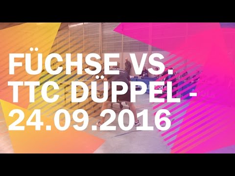 Füchse Berlin vs. TTC Düppel - Sa. 24.09.2016 - Regionalliga Nord 2016/2017