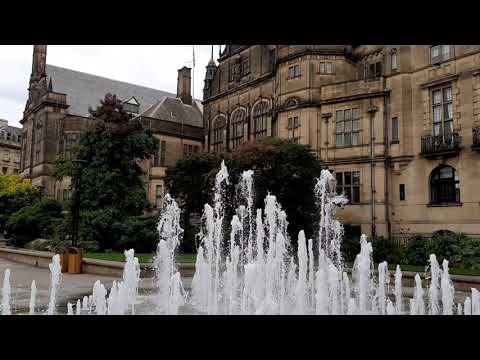 Fountain in Sheffield Peace Gardens