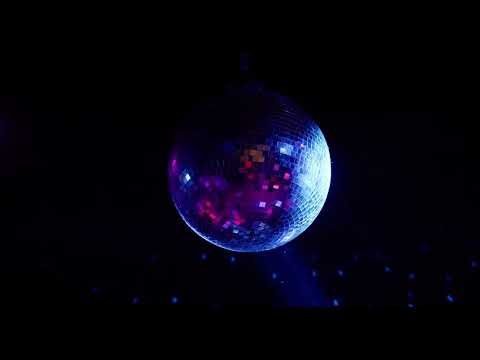 Disco Ball Spinning with Blue and Purple Lights – Party Vibes 4K Stock Footage