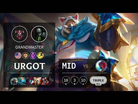 Urgot Mid vs Yone - NA Grandmaster Patch 11.12