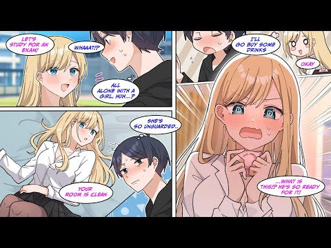 [Manga Dub] The popular girl came to my house to study for an exam and...