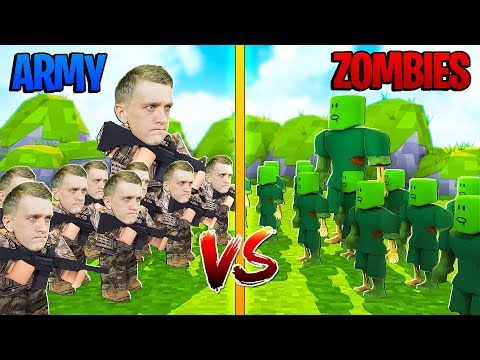 Нападения ЗОМБИ vs АРМИЯ FFGTV Кто СИЛЬНЕЕ? СИМУЛЯТОР ВЫЖИВАНИЯ в ROBLOX