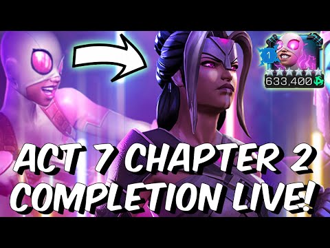 Act 7 Chapter 2 Completion LIVE - The Rise of The Gwenmaster Boss - Marvel Contest of Champions