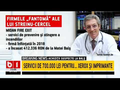 STIRI B1 ORA 15.00 DIN 30 IAN 2021 - ACHIZITII SUSPECTE LA MATEI BALS
