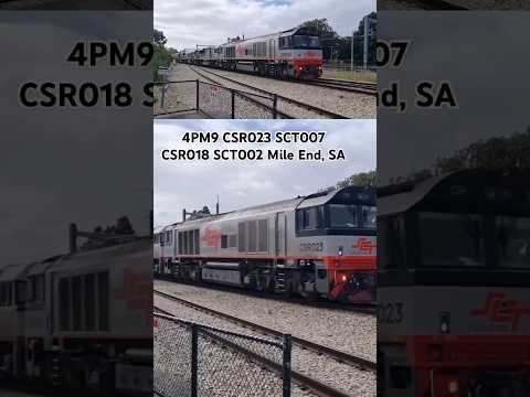 Late 4PM9 goes through Mile End with CSR023 + SCT007 + CSR018 + SCT002 #shorts #seb #train #trains
