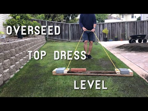 Lawn Rejuvenation Part 2of4 - OverSeed, Top Dress, & Level Video