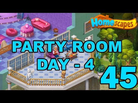 HOMESCAPES STORY WALKTHROUGH - PARTY ROOM DAY 4 - GAMEPLAY - #45 - BALCONY