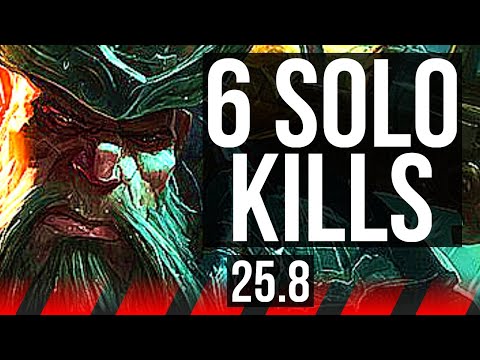 GANGPLANK vs VOLIBEAR (TOP) | 6 solo kills, 7/3/8 | KR Grandmaster | 25.8