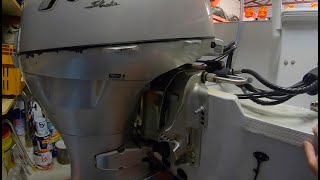 How to easily fix stiff steering on the old boat motors for the home handyman