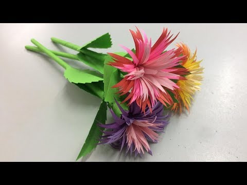 How to Make Aster Flower with Paper | Making Paper Flowers Step by Step | DIY-Paper Crafts Video