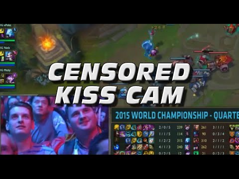 2 Guys Kiss Cam Censored during Origen vs Flash Wolves - League of Legends