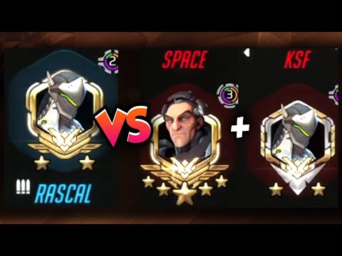 RASCAL GENJI VS SPACE SIGMA AND KSF! 50 ELIMS! [ OVERWATCH SEASON 23 TOP 500 ]