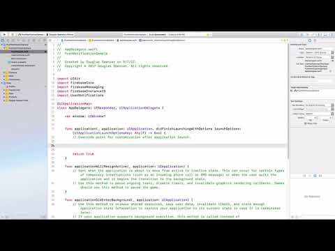 Xcode 9, Swift 4 Remote Push Notification Setup W/ Firebase