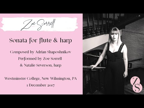 Adrian Shaposhnikov's Sonata for flute & harp | Zoe Sorrell