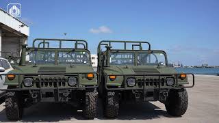 משלוח דחפורי ה-D9 מארצות הברית ששוחרר ע"י הממשל האמריקני הגיע לישראל (עדכוני משרד הביטחון) - התמונה מוצגת ישירות מתוך אתר האינטרנט יוטיוב. זכויות היוצרים בתמונה שייכות ליוצרה. קישור קרדיט למקור התוכן נמצא בתוך דף הסרטון