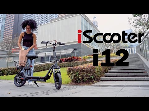 Elektrinis paspirtukas iScooter i12, 12", 500W, juodas video