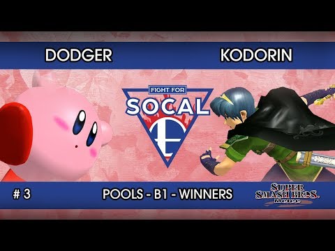 Fight For SoCal 3 - Dodger (Kirby) VS KoDoRiN (Marth) - SSBM - Pools B1 (Round 1)