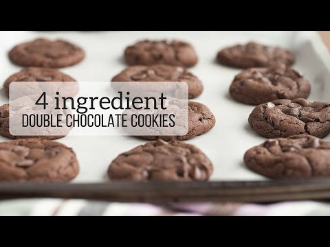 4 Ingredient Double Chocolate Cookies Recipe