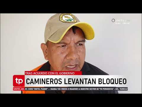 Trabajadores camineros levantaron el bloqueo en la carretera Cobija–Porvenir