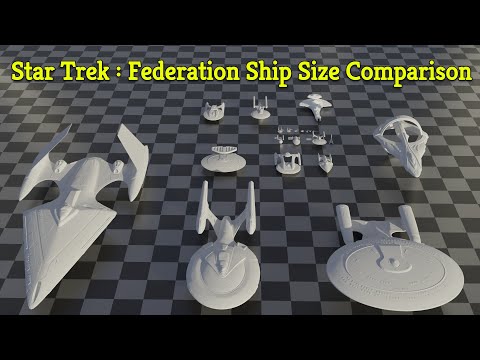 Star Trek : Federation Ship Size Comparison 3D
