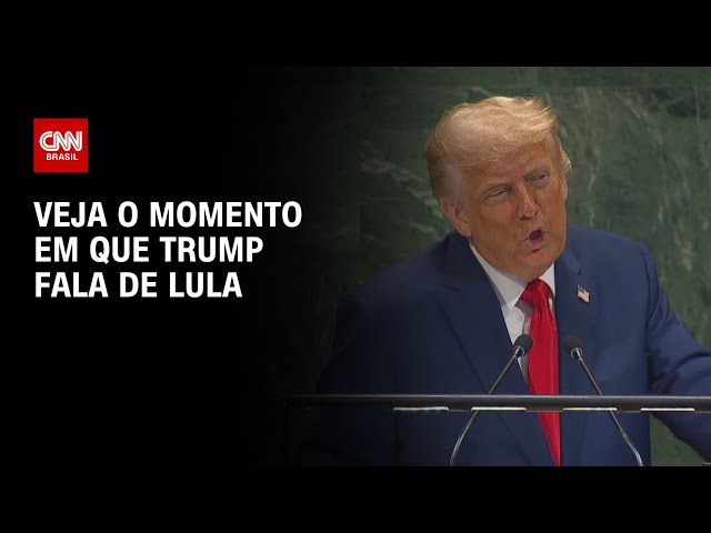 Vejo o momento em que Trump fala de Lula na ONU | LIVE CNN