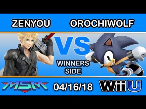 MSM 142 - eM | Zenyou (Cloud) Vs. orochiwolf (Sonic) Winners Side - Smash 4