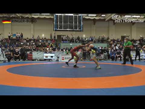 RINGEN DM 21 A-Jugend Freistil - Platz 3+4 48kg Justin Federer vs. Finn Schwalbe