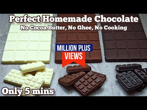 Quick and Easy Homemade Chocolate Bars: Milk, White,...