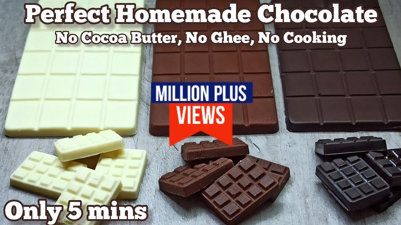 Homemade Chocolate Bar Recipes Without Cocoa Butter in JUST 5 MINUTES
