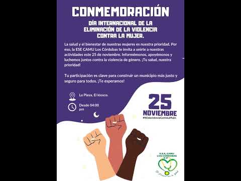 📢 ¡Únete a la ESE CAMU Los Córdobas este 25 de Noviembre! 💜