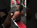 Bodybuilding workout for the back. Close grip cable row at the gym.