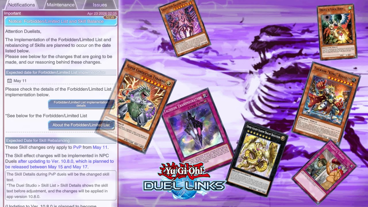 THE BIGGEST BANLIST IN YUGIOH DUEL LINKS HISTORY