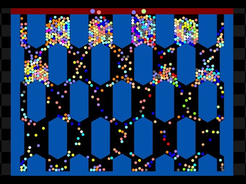Proliferation #1 - Survival Marble Race in Algodoo