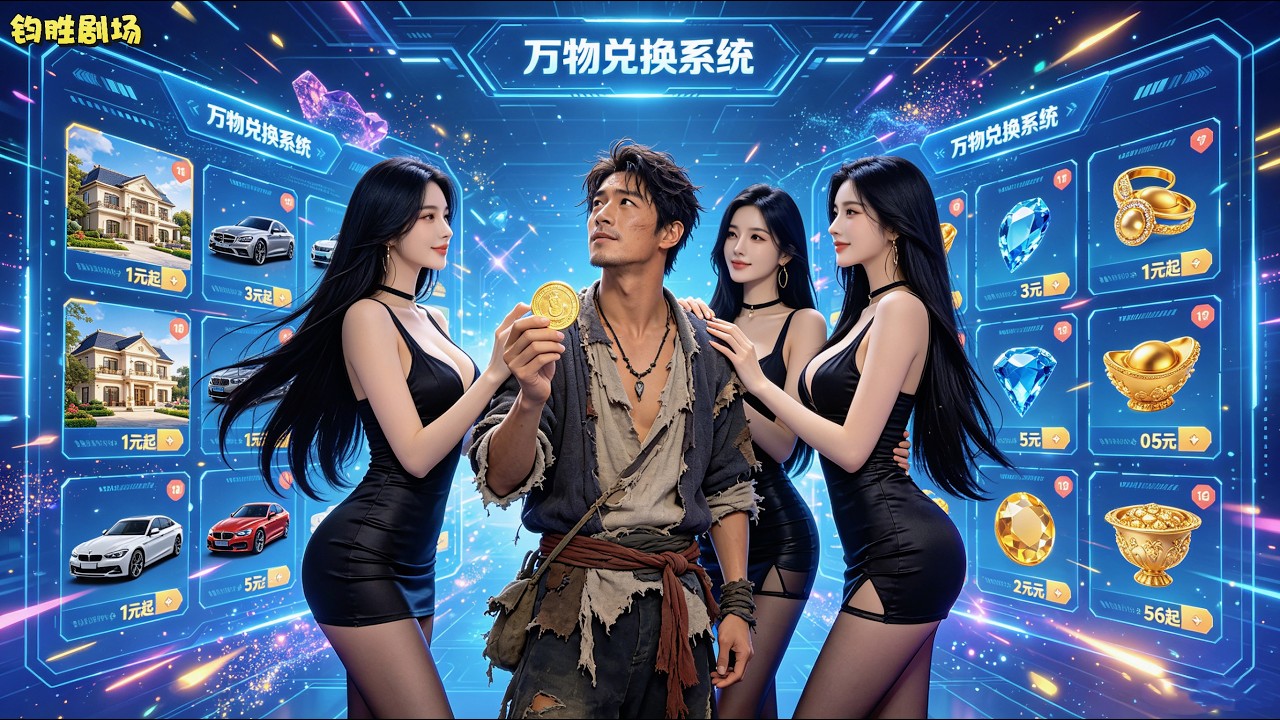 窮小伙子付款時意外進入神秘交易群，1塊錢買下豪華別墅！群內萬物低價交易，從此一路暴富逆襲，無數頂級美女排隊倒追#我靠一元实现暴富