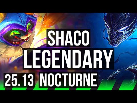 SHACO vs NOCTURNE (JGL) | Legendary, 700+ games | KR Master | 25.13