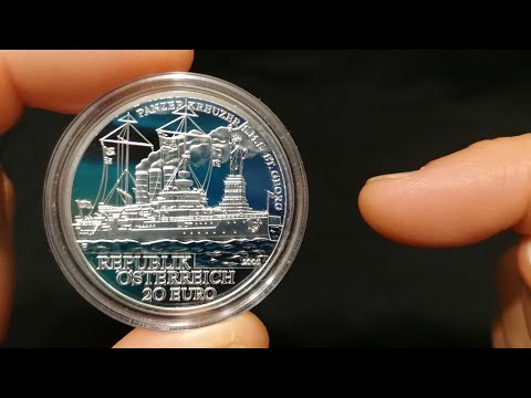 20 Euro Silber Münze 2005 - S.M.S. Sankt Georg, PP, Münze Österreich