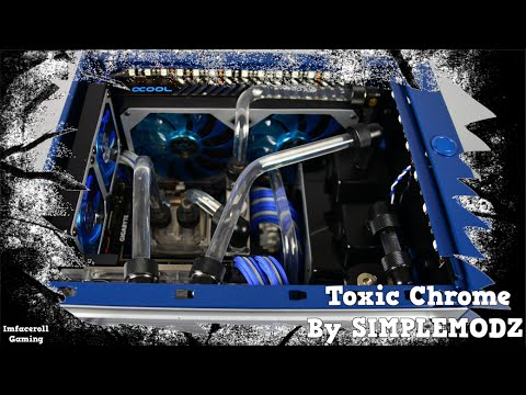 TOXIC CHROME Custom Water Cooled ITX PC Build Corsair 250D PC CASE Mod - Liquid Cooled By Simplemodz