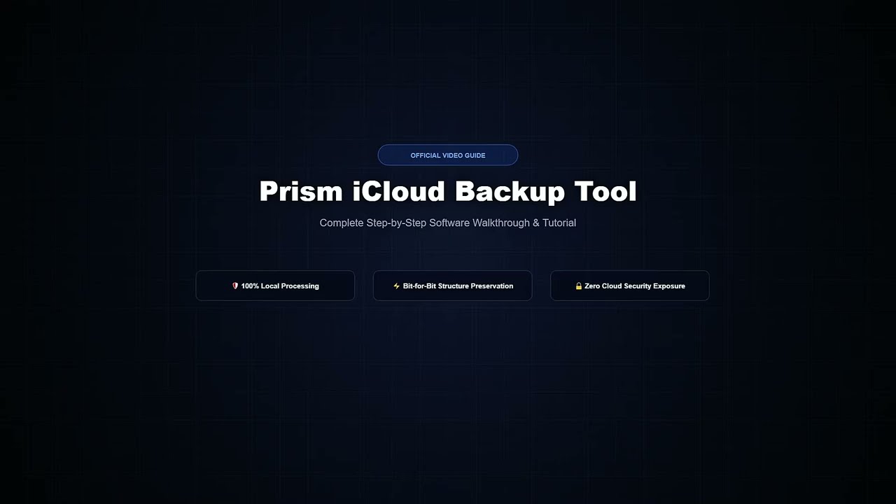iCloud Backup Tool video guide preview