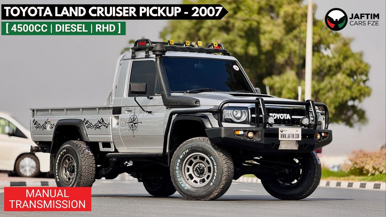 تويوتا لاند كروزر بيك آب SINGLE CABIN | 4.5L DIESEL ENGINE | MANUAL TRANSMISSION | RHD | 2007 | REAR VIEW CAMERA video