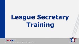 League Secretary Training