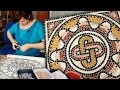 ROMAN MOSAICS of stones and marble. This is the technique and MUSIVARY ART with tesserae