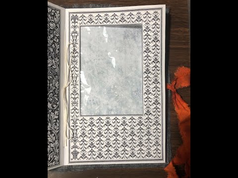 Large journal pocket page spreads made using plastic shipping bags