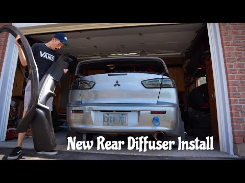 New Rear Diffuser + Front lip Install On Mitsubishi Lancer (Looks So Good!)