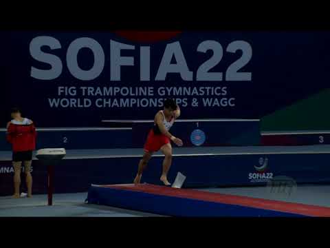 KUSAGAYA Takeshi (JPN) M - 2022 Trampoline Worlds, Sofia (BUL) - Q Tumbling Exercise 2