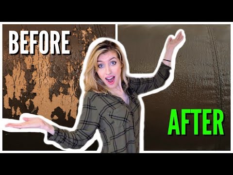 Part of a video titled HOW TO EASILY REPAIR REAL, BONDED, FAUX, OR FAKE LEATHER
