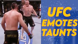 The Most Amount of UFC EMOTES, TAUNTS, & SHOWBOATS Ever Put to a Video